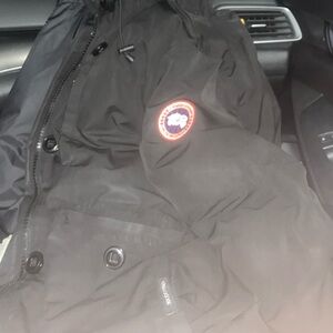 This is a medium Canada goose trench coat.